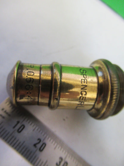 For Parts ANTIQUE SPENCER BRASS OBJECTIVE MICROSCOPE PART AS PICTURED G8-A-22