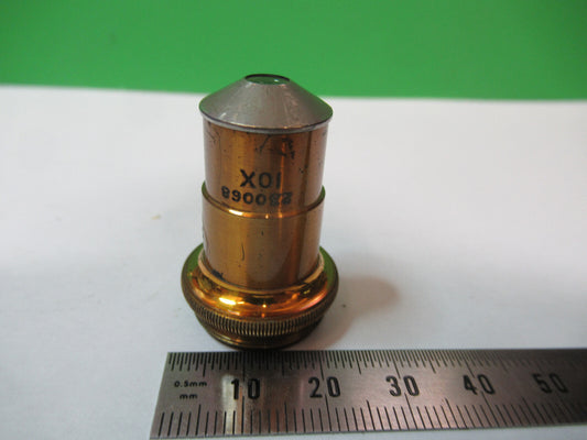 Antique Brass Spencer Lens Co. 10X Lens Objective Microscope Part