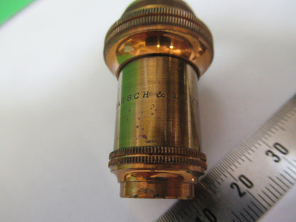 Antique Brass Bausch & Lomb 1 in Objective Microscope Part