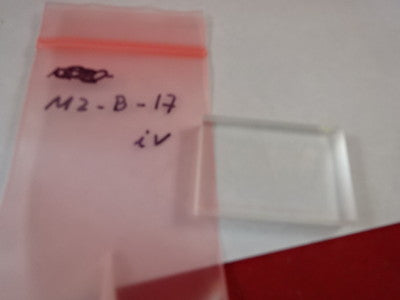 OPTICAL FUSED SILICA GLASS SLAB OPTICS AS IS #M2-B-17