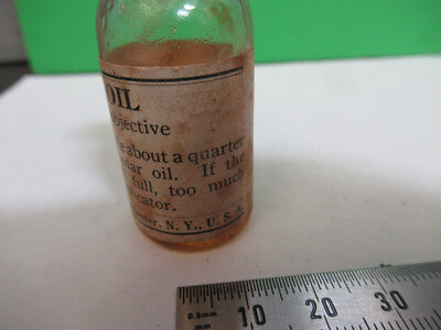 ZEDERNÖLFLASCHE, ANTIKES BAUSCH-LOMB-MIKROSKOPTEIL, WIE ABGEBILDET &amp;A9-B-22