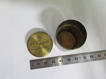 ANTIQUE BRASS EMPTY H. CROUCH UK OBJECTIVE CANISTER MICROSCOPE PART T6-A-28