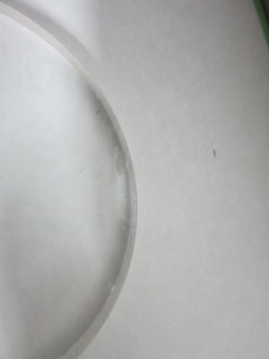 Optical Clear Thick Glass Preform [chips on edge] Laser Optics