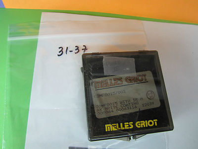 OPTICAL MELLES GRIOT COATED LENS FILTER LASER OPTICS BIN#31-37