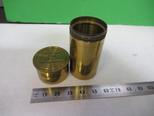 ANTIQUE BRASS EMPTY CARL ZEISS Jena OBJECTIVE CANISTER MICROSCOPE PART W3-C-26