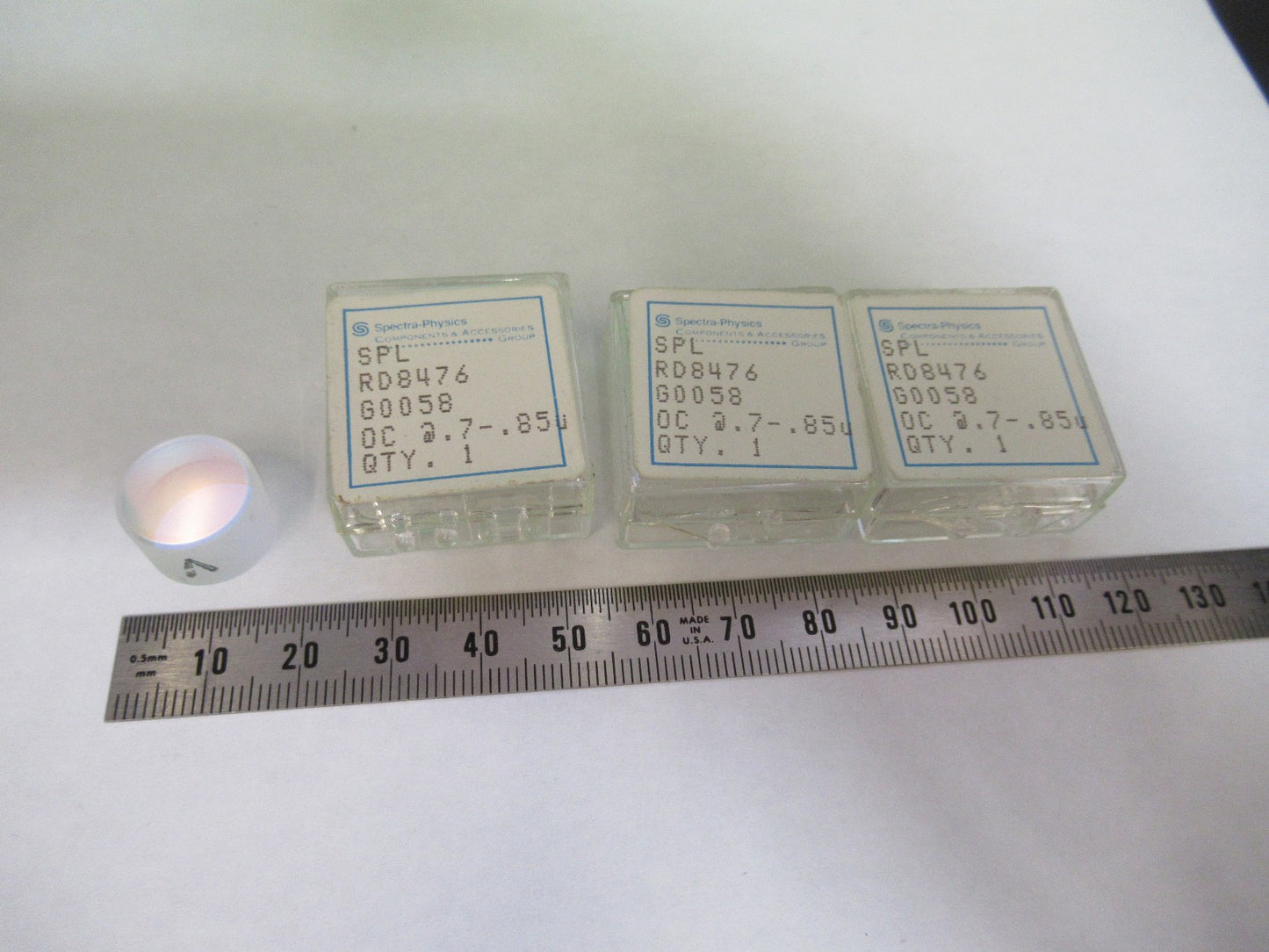 LOT OPTICAL SPECTRA PHYSICS SPL COATED LENS PHOTONICS OPTICS AS PICTURED T6-B-29