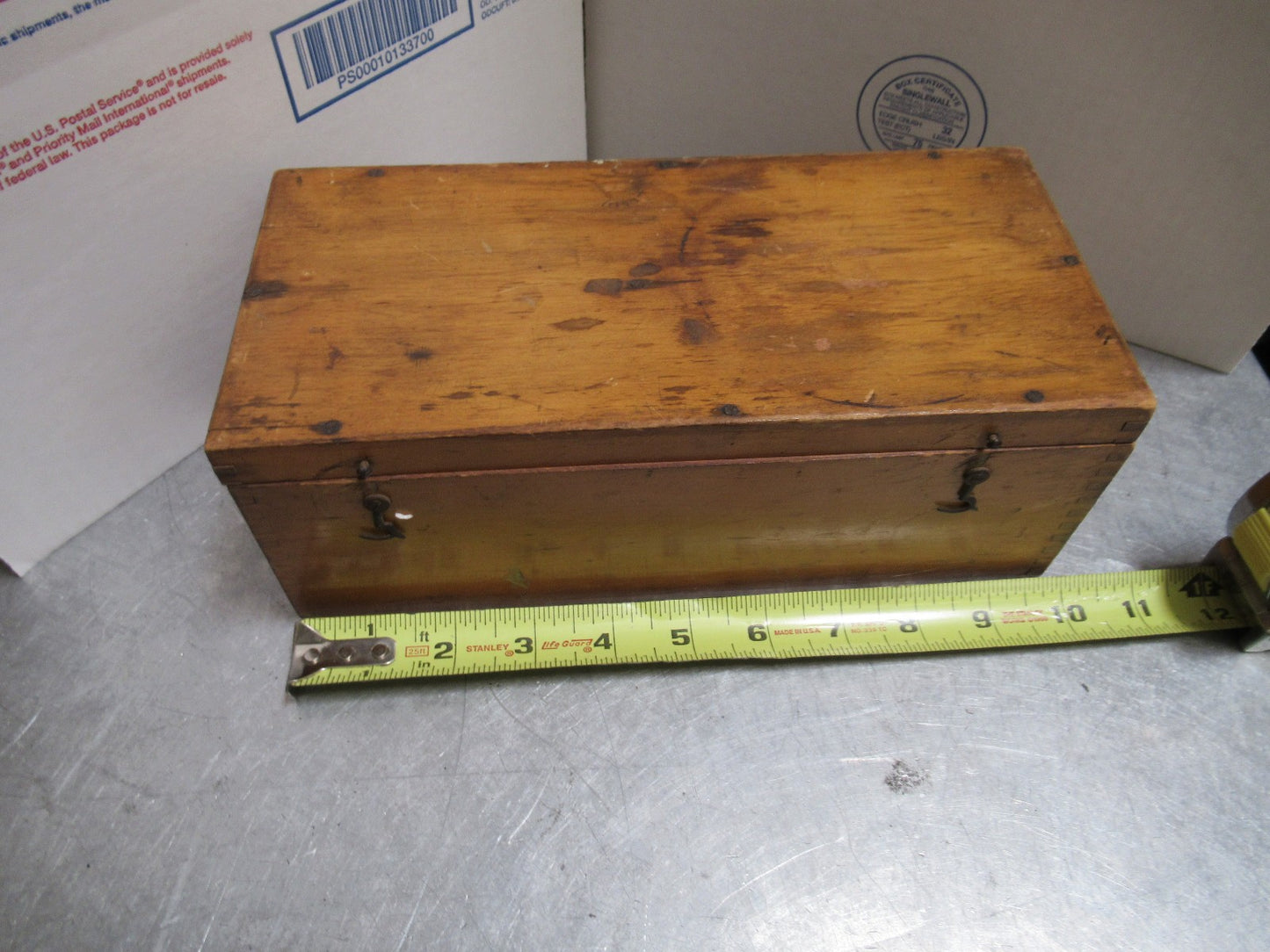ANTIQUE WOOD CONTAINER EMPTY OLD GERMAN SCOPE  MICROSCOPE PART AS PICTURED TA-5
