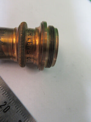 Antique Brass Spencer Lens Co. 12X Lens Objective Microscope Part