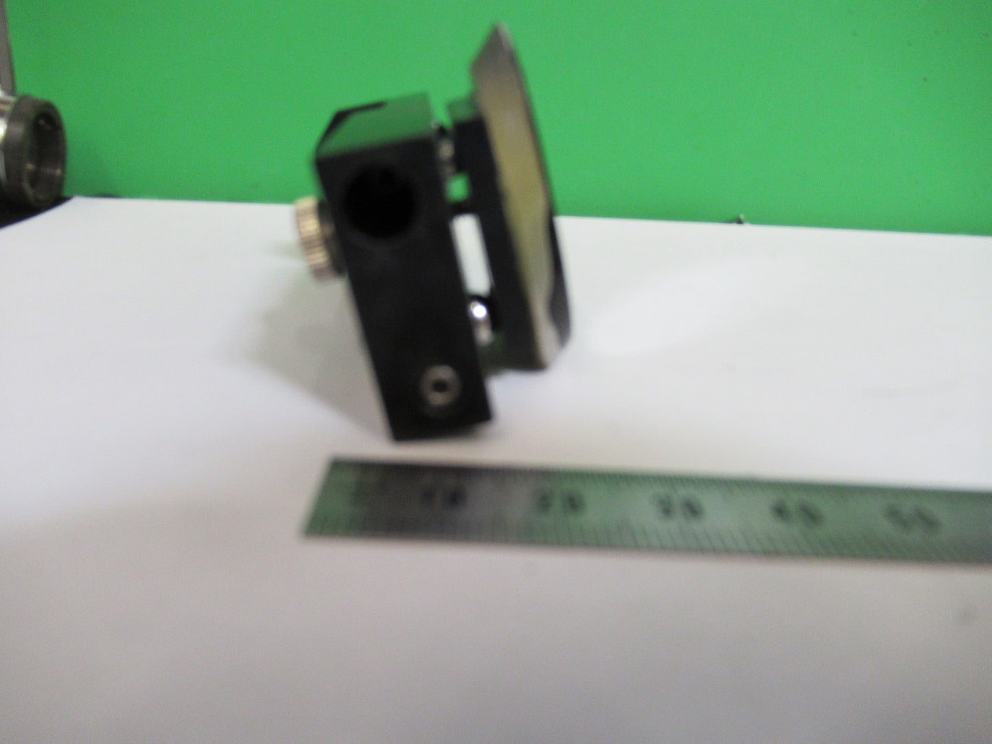 OLYMPUS JAPAN MOUNTED GLASS FLAT MIRROR MICROSCOPE PART AS PICTURED T4-A-26