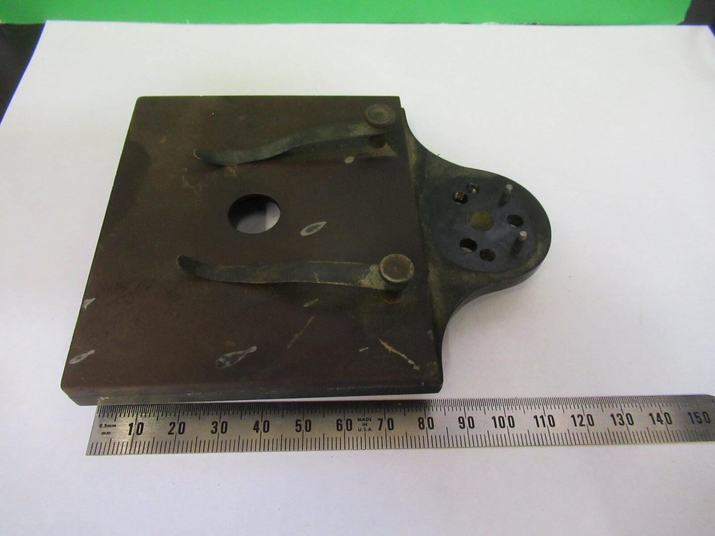 Bausch & Lomb Stage Table Antique Microscope Part Optics