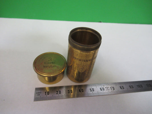 Antique Brass Ernst Leitz Germany Empty Objective Canister