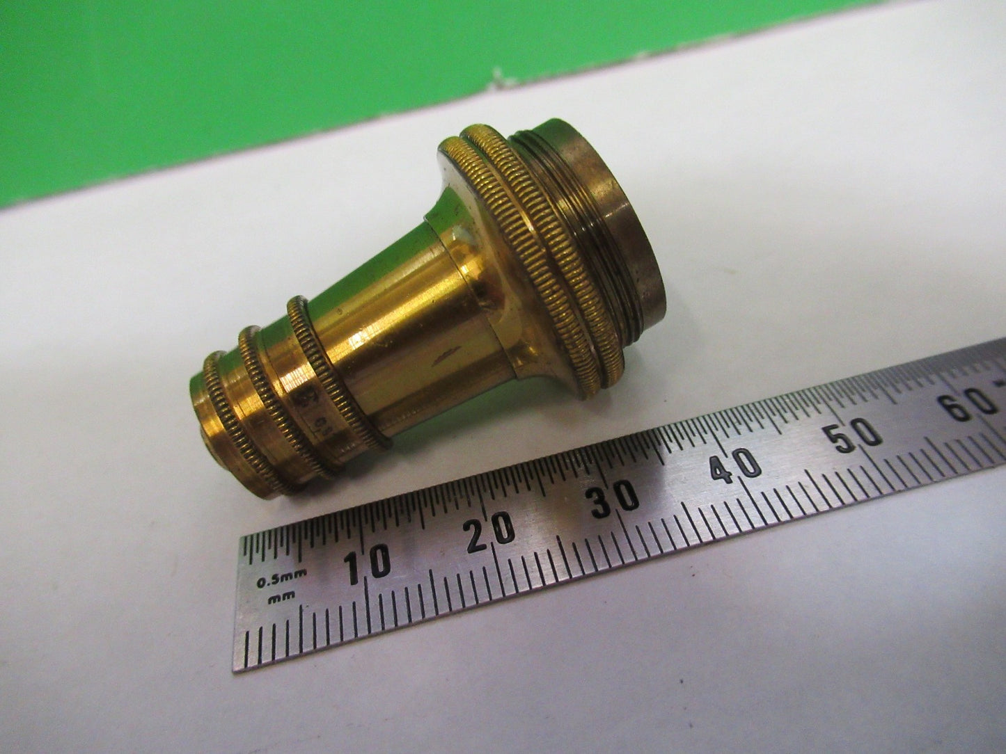 ANTIQUE BRASS OBJECTIVE CARL ZEISS 1900's RARE OPTICS MICROSCOPE PART F3-B-18