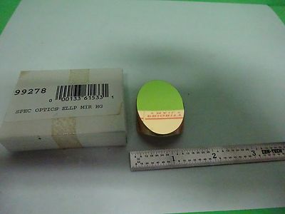 OPTICAL GOLD PLATED ELLIPTICAL MIRROR EDMUNDS SCI LASER OPTICS AS IS BIN#Y2-53