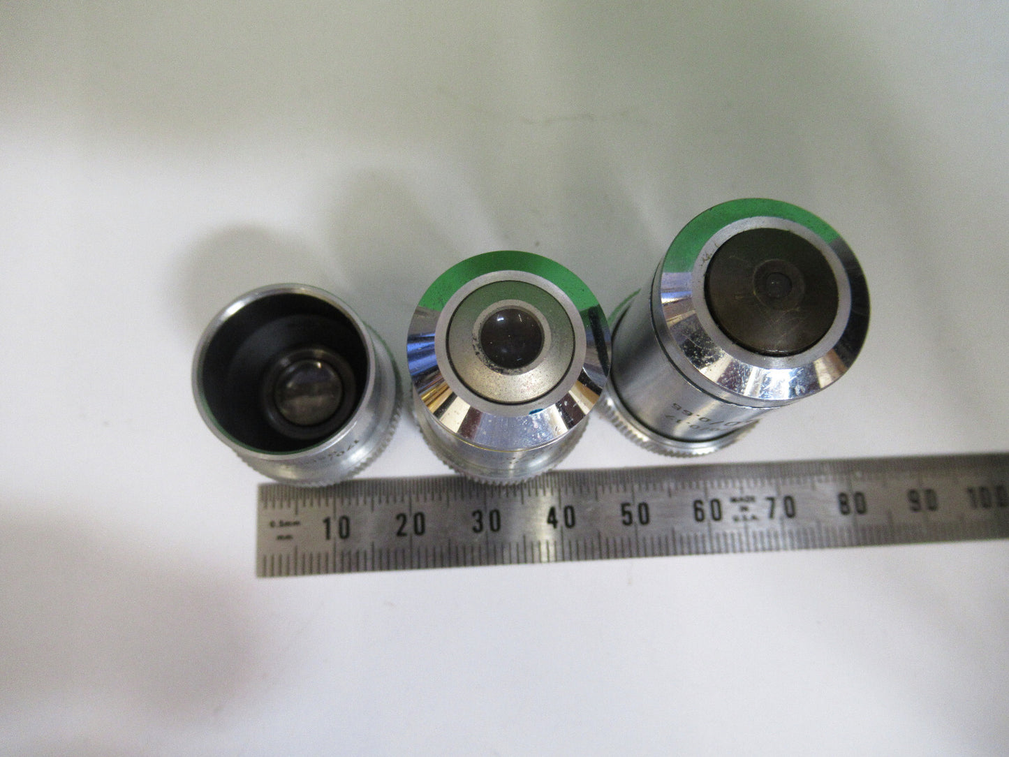 WILL-OPTIK Wetzlar lot objectives 5X 10X 40X MICROSCOPE PART AS PICTURED X5-A-75