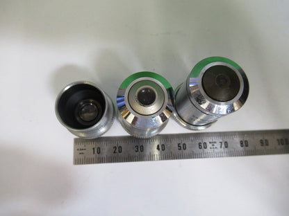 WILL-OPTIK Wetzlar lot objectives 5X 10X 40X MICROSCOPE PART AS PICTURED X5-A-75