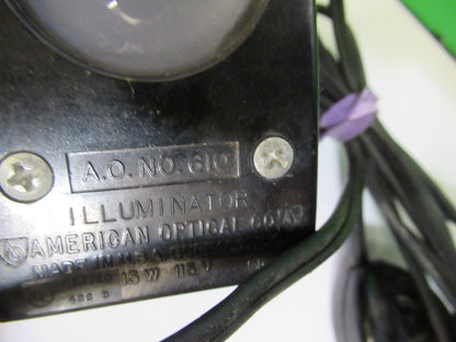 American Optical Co. American Spencer Lens Co. Lamp Assembly Optics Microscope Part