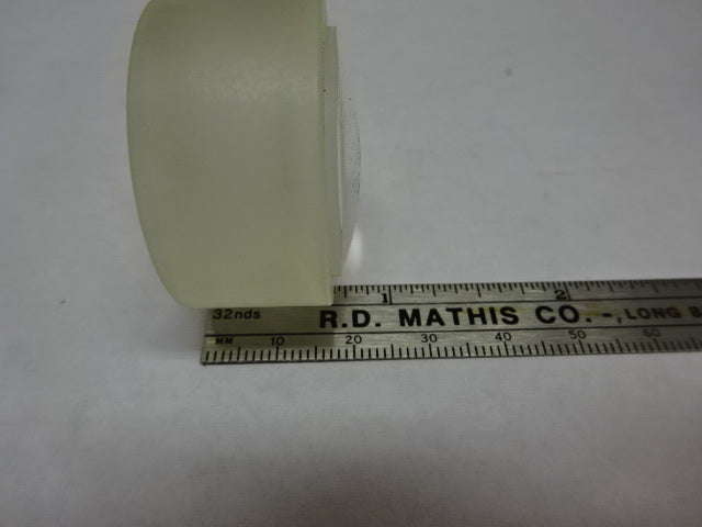 THICK LENS BI CONVEX GLASS OPTICS MICROSCOPE PART AS IS &83-28
