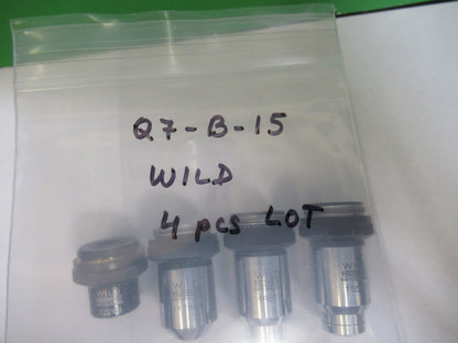 LOT OBJECTIVES WILD HEERBRUGG SWISS MICROSCOPE PART AS PICTURED Q7-B-15