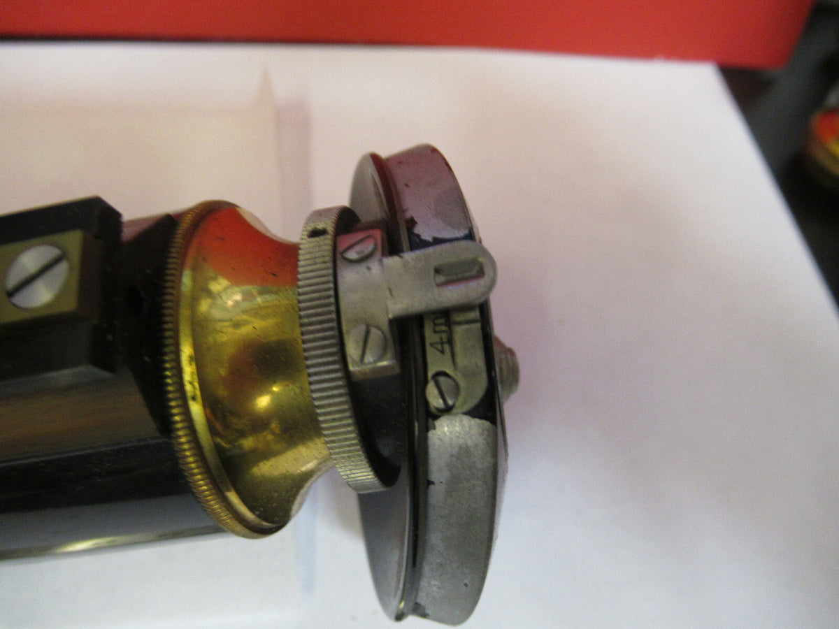 Antique Brass Bausch & Lomb Tubus + Nosepiece Microscope Part