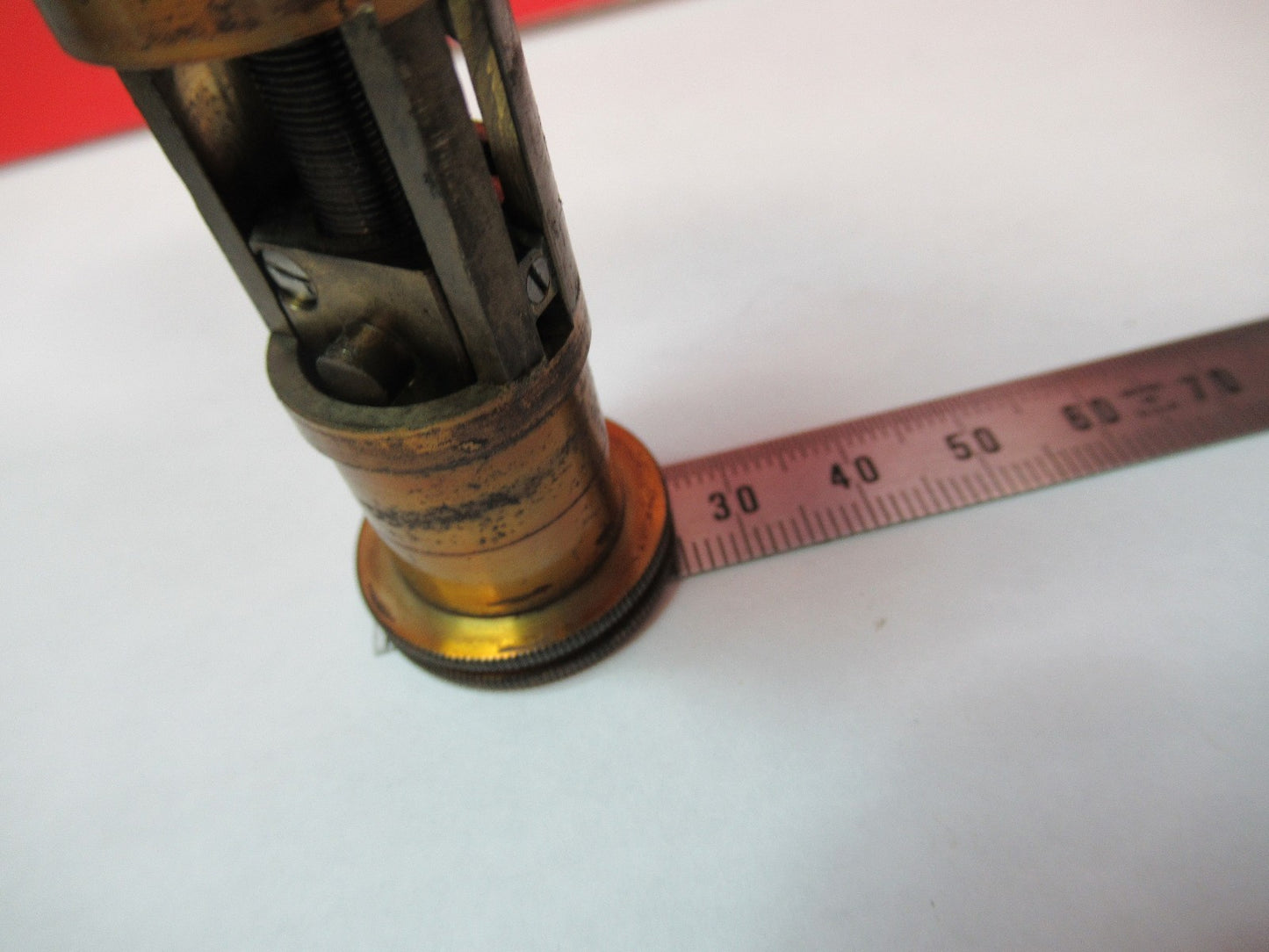 ANTIQUE SPENCER AO SET OF BRASS KNOBS STAGE MICROSCOPE PART AS PICTURED V7-A-87