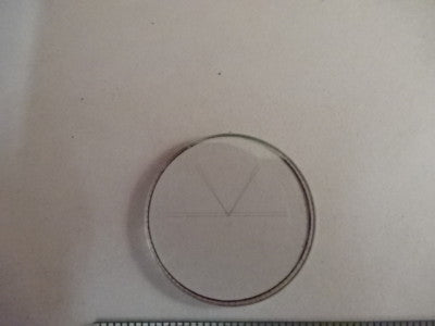 OPTICAL RETICLE MICROSCOPE PART GLASS OPTICS AS IS &3-B-19