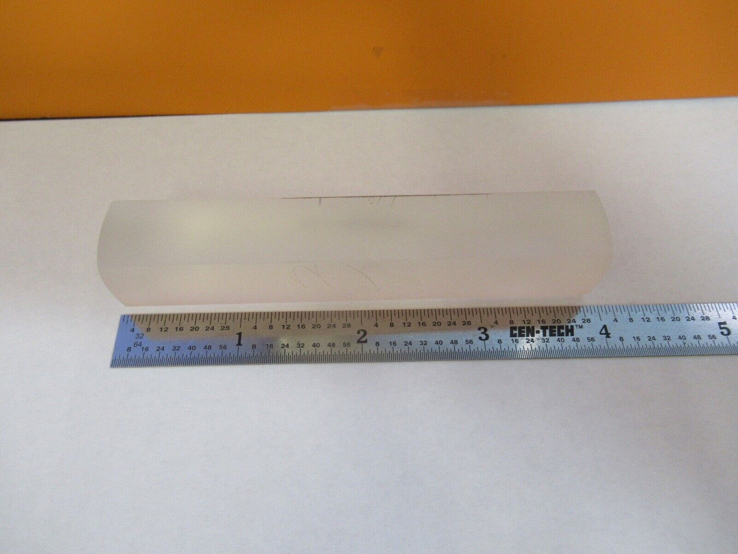 OPTICAL LONG BI CONVEX BAR GLASS LENS RARE LASER OPTICS AS PICTURED &27-A-55