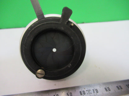 MICROSCOPE PART BAUSCH LOMB CONDENSER IRIS ASSEMBL OPTICS AS PICTURED  #G2-A-60