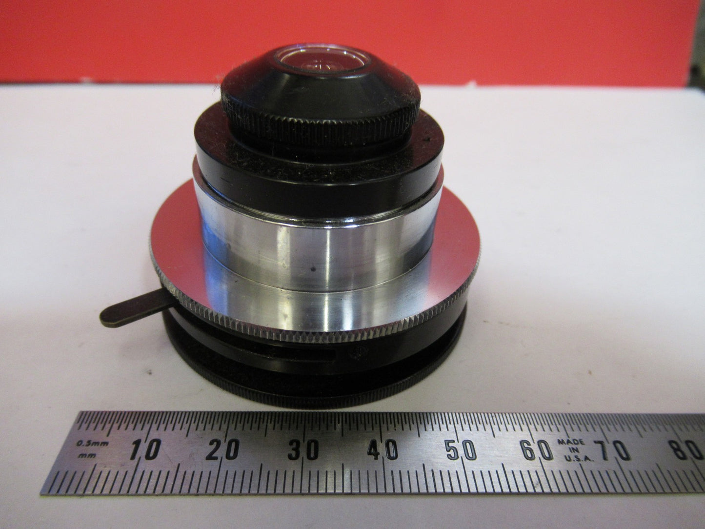 OLYMPUS JAPAN CONDENSER + IRIS OPTICS MICROSCOPE PART AS PICTURED T5-A-24