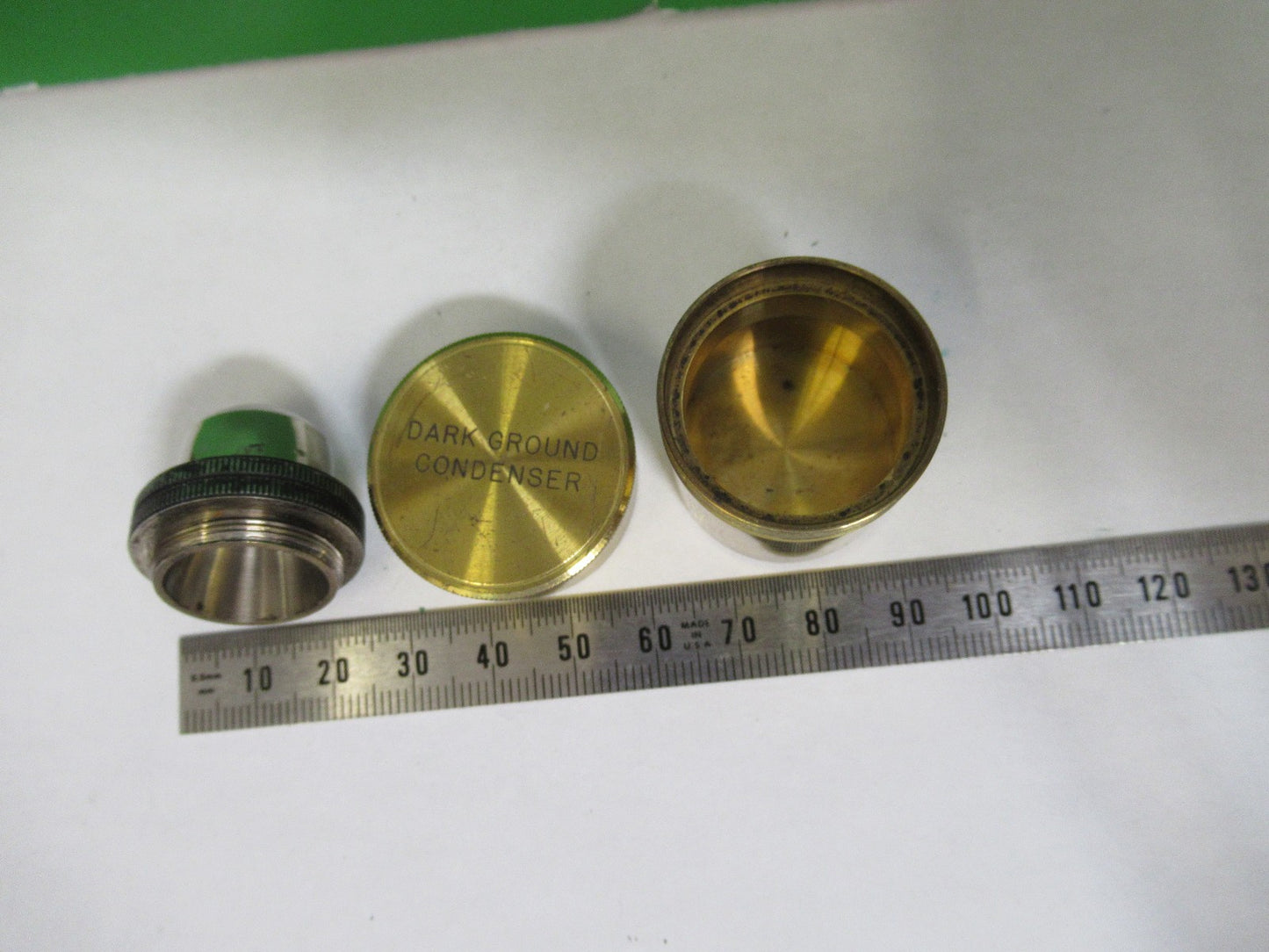 ANTIQUE BRASS DARK CONDENSER BECK UK + CANISTER MICROSCOPE PART AS PIC X3-B-19
