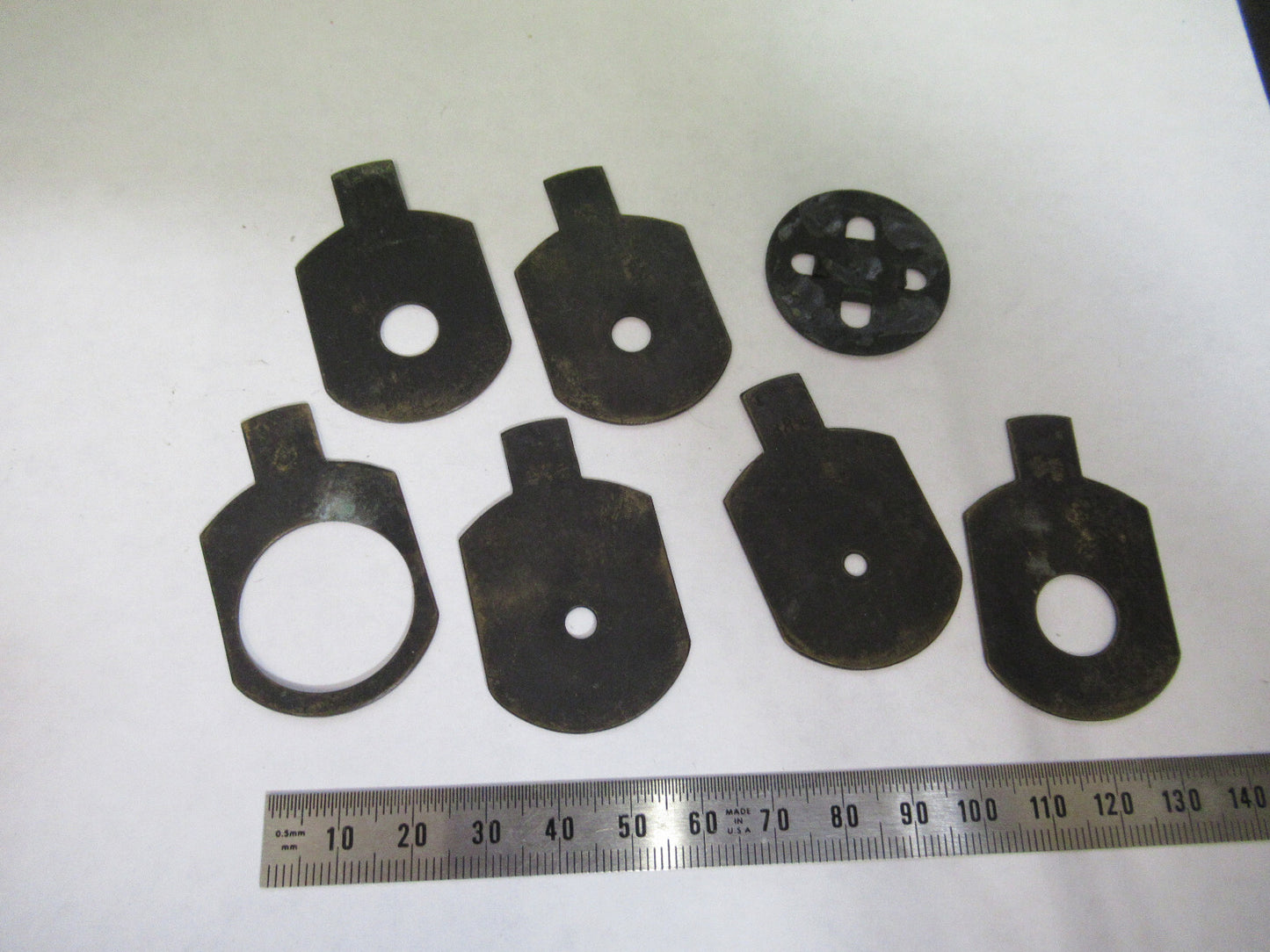 ENGLISH SCOPE CONDENSER SLIDES UK MICROSCOPE PART AS PICTURED X9-B-34
