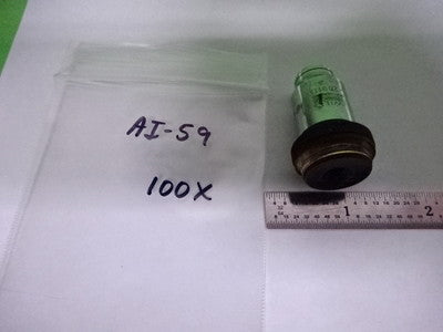 MIKROSKOP WILD HEERBRUGG SWISS OBJECTIVE 100X OPTICS AS IS #AI-59