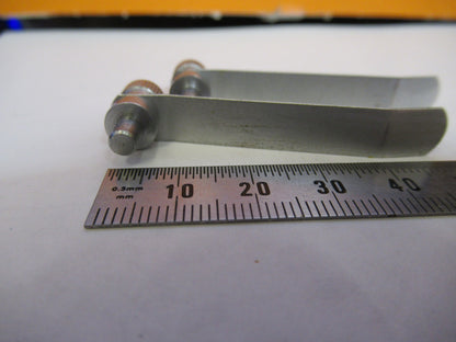 PAIR CLIPS STAGE MICROLUX GERMANY MICROSCOPE PART AS PICTURED Y1-A-47