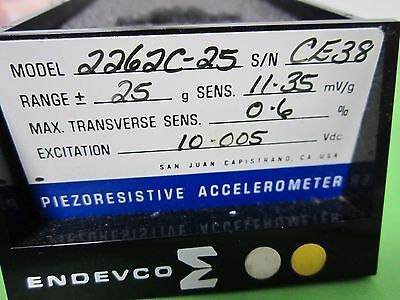 MEGGITT ENDEVCO 2262C-25 PIEZORESISTIVE ACCELEROMETER VIBRATION CALIBRATION B#N7