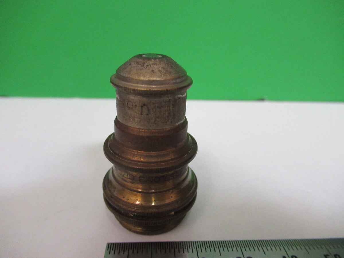 ANTIQUE BRASS OBJECTIVE BAUSCH LOMB MICROSCOPE PART AS PICTURED X6-A-52