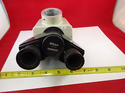 MICROSCOPE PART NIKON JAPAN TRINOCULAR HEAD OPTICS AS IS BIN#73-15