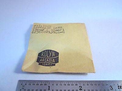 OPTICAL ASPHERIC LENS 18 mm DIAMETER  FL 15 mm LASER OPTICS BIN#3K