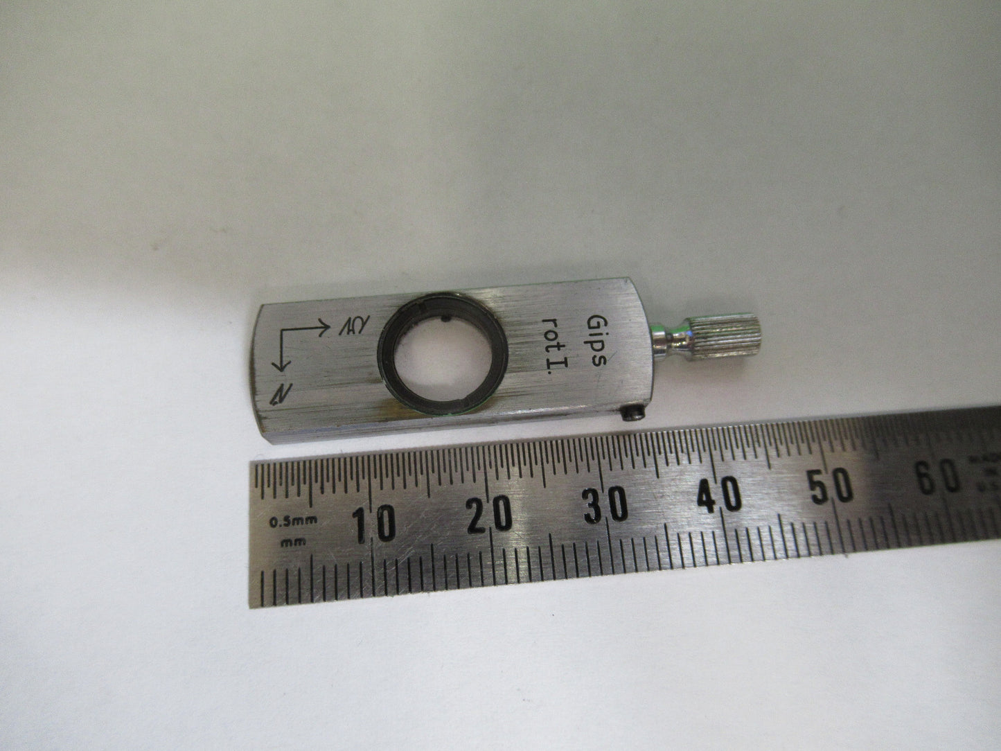 ANTIQUE ERNST LEITZ SLIDE GYPSUM ROT I POL MICROSCOPE PART AS PICTURED Q7-A-22