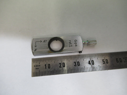 Antique Ernst Leitz Slide Gypsum Rot I Pol Microscope Part