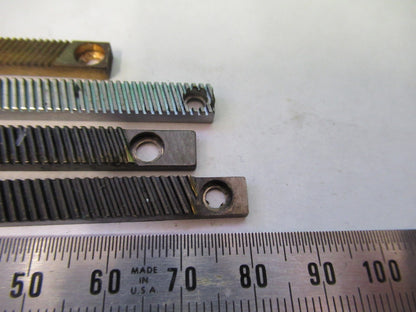 LOT 4 PIECES RACK GEAR BAUSCH LOMB AO SPENCER MICROSCOPE PART AS PICTURE U8-A-40