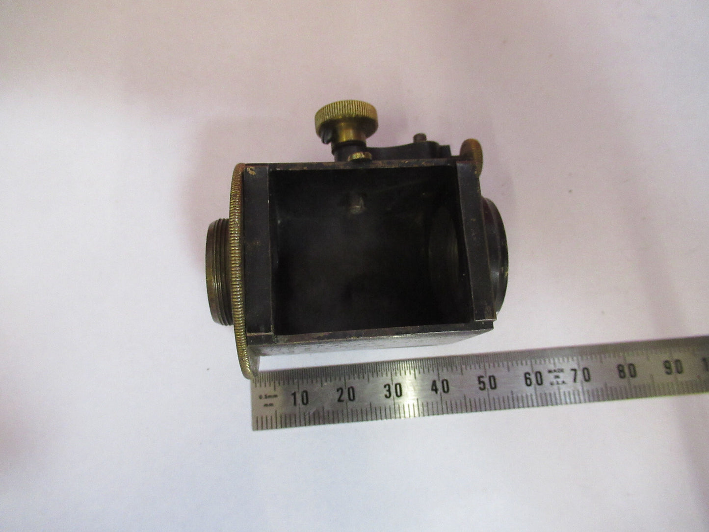 ANTIQUE BRASS WATSON LONDON LENS CAVITY MICROSCOPE PART AS PICTURED F8-A-22