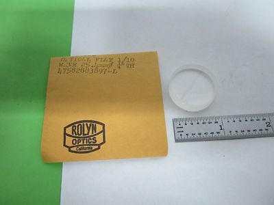 Rolyn Optical Flat 25.4 mm Diameter 1/4" Thick 1/10 Wave Laser Optics