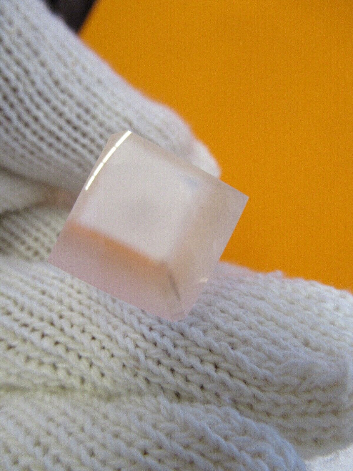 OPTICAL LONG BI CONVEX BAR GLASS LENS RARE LASER OPTICS AS PICTURED &27-A-55