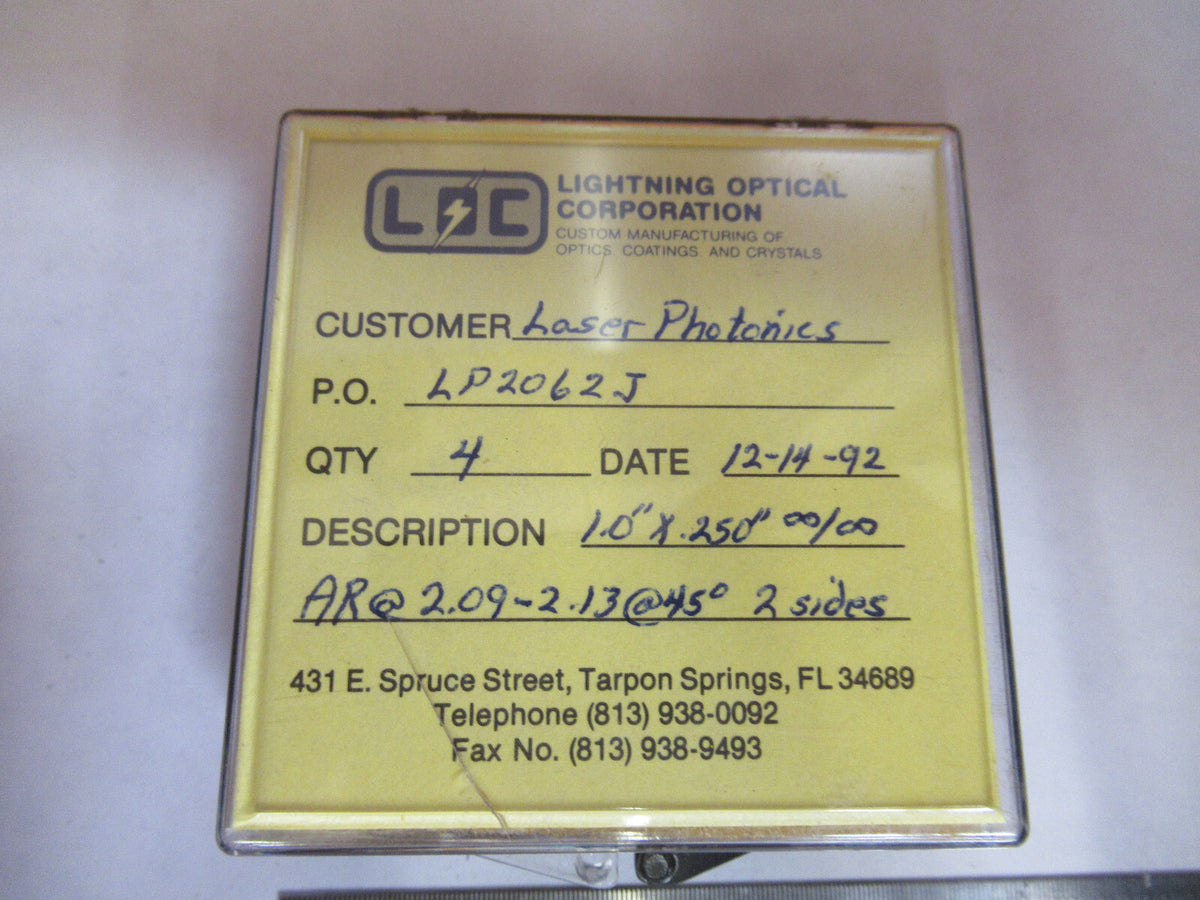 OPTICAL ex-NASA COATED LENS 4PCS PRO LASER OPTICS AS PICTURED Y4-A-104