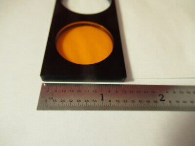 OLYMPUS ORANGE FILTER SLIDE OPTICS MICROSCOPE PART AS PICTURED &FT-5-136