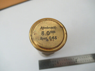 CARL ZEISS JENA 8mm EMPTY BRASS OBJECTIVE CAN MICROSCOPE AS PICTURED &F5-A-108
