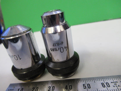 LOT 2 EA WILD M20 M11 OBJECTIVE 10X 40X MICROSCOPE PART AS PICTURED X6-A-113