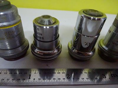 LOT MICROSCOPE PART OBJECTIVE ASSORTED OPTICS BIN#X5-16
