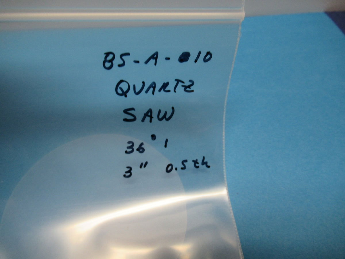 One Wafer Quartz Crystal Hoffman Saw Surface Acoustic Wave Y 36 Deg S