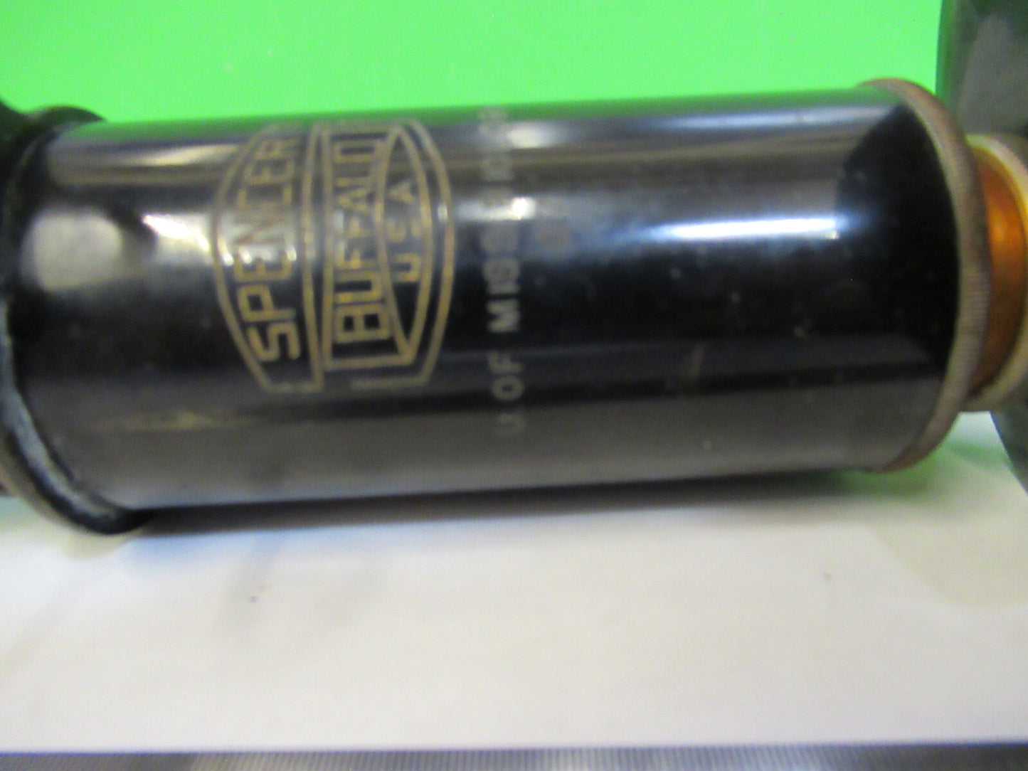 Antique Brass Spencer Lens Co. Tubus + Nosepiece Microscope Part