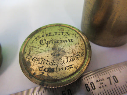 Antique Brass Rare Collins London Objective Microscope Part